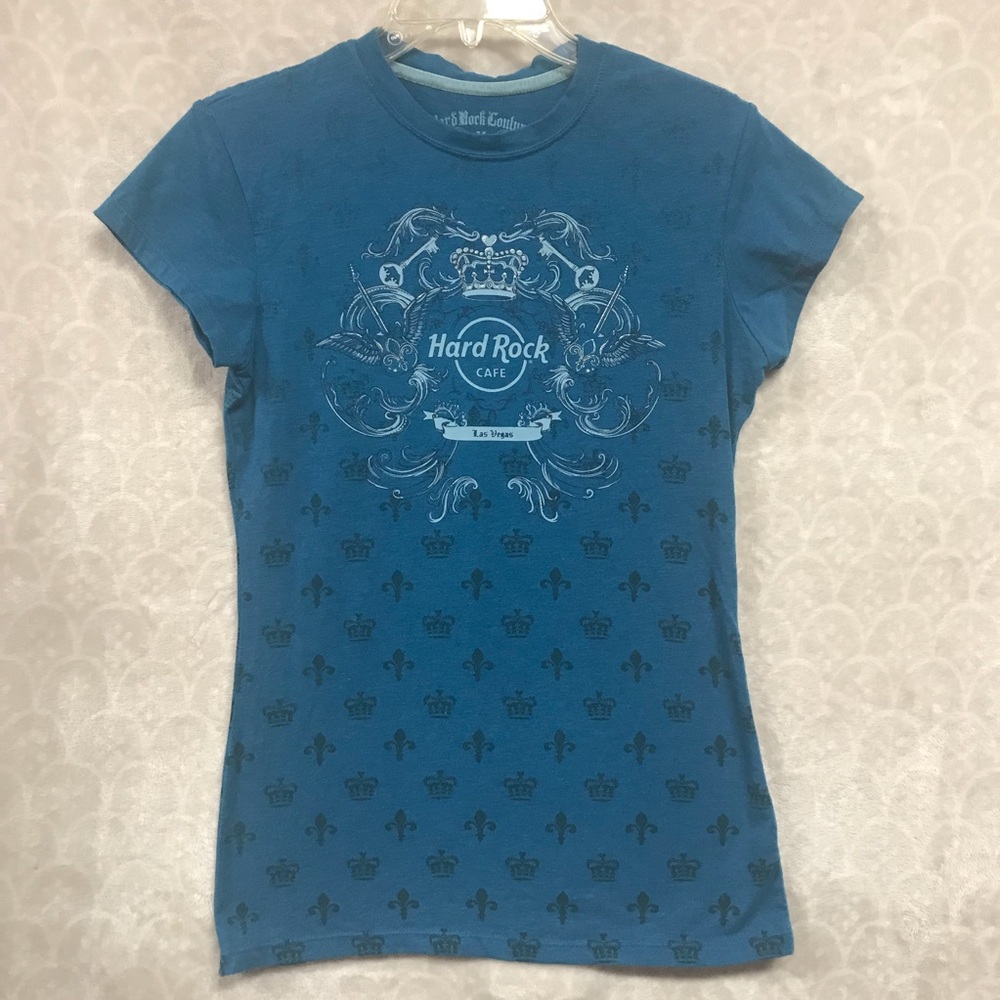 Hard Rock Las Vegas Couture T Shirt Dark Aqua M